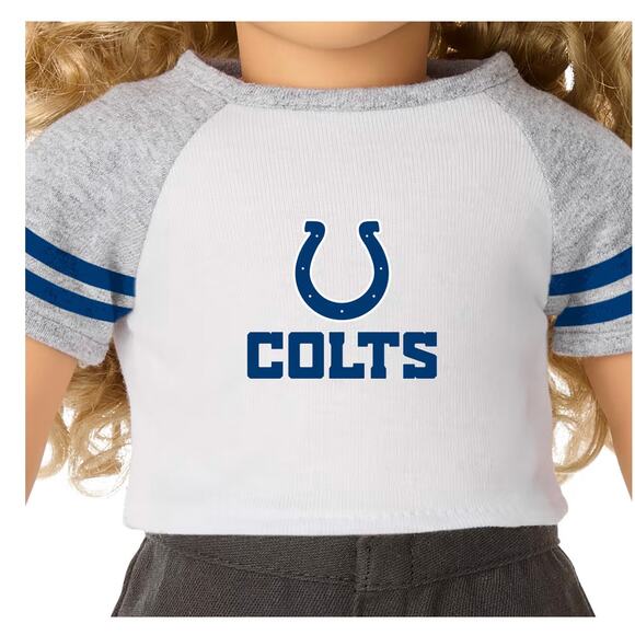 American Girl Doll NFL Indianapolis COLTS TEE + STARRY JEGGINGS Football Outfit! - Picture 11 of 13
